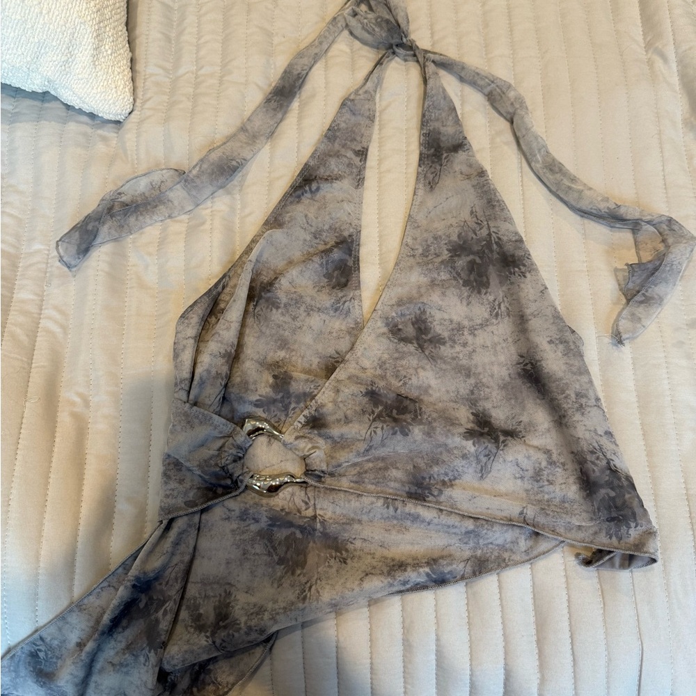 Peppermayo Cloudy Gray Halter Top